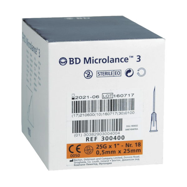 Βελόνες BD Microlance 25G x 16mm ( πορτοκαλί )